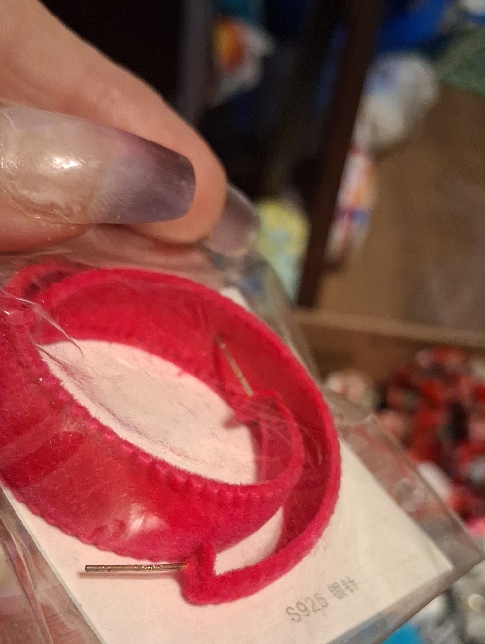 Women’s Hot Pink Velvet Hoop Earrings